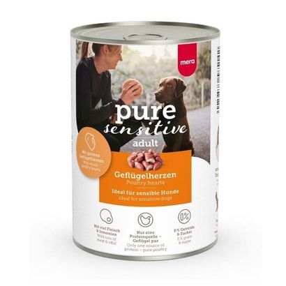 Mera Pure Sensitive Tavuk Yürekli Yetişkin Köpek Konserve Maması (400 g)