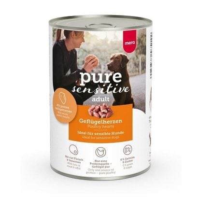 Mera Pure Sensitive Tavuk Yürekli Yetişkin Köpek Konserve Maması (400 g)