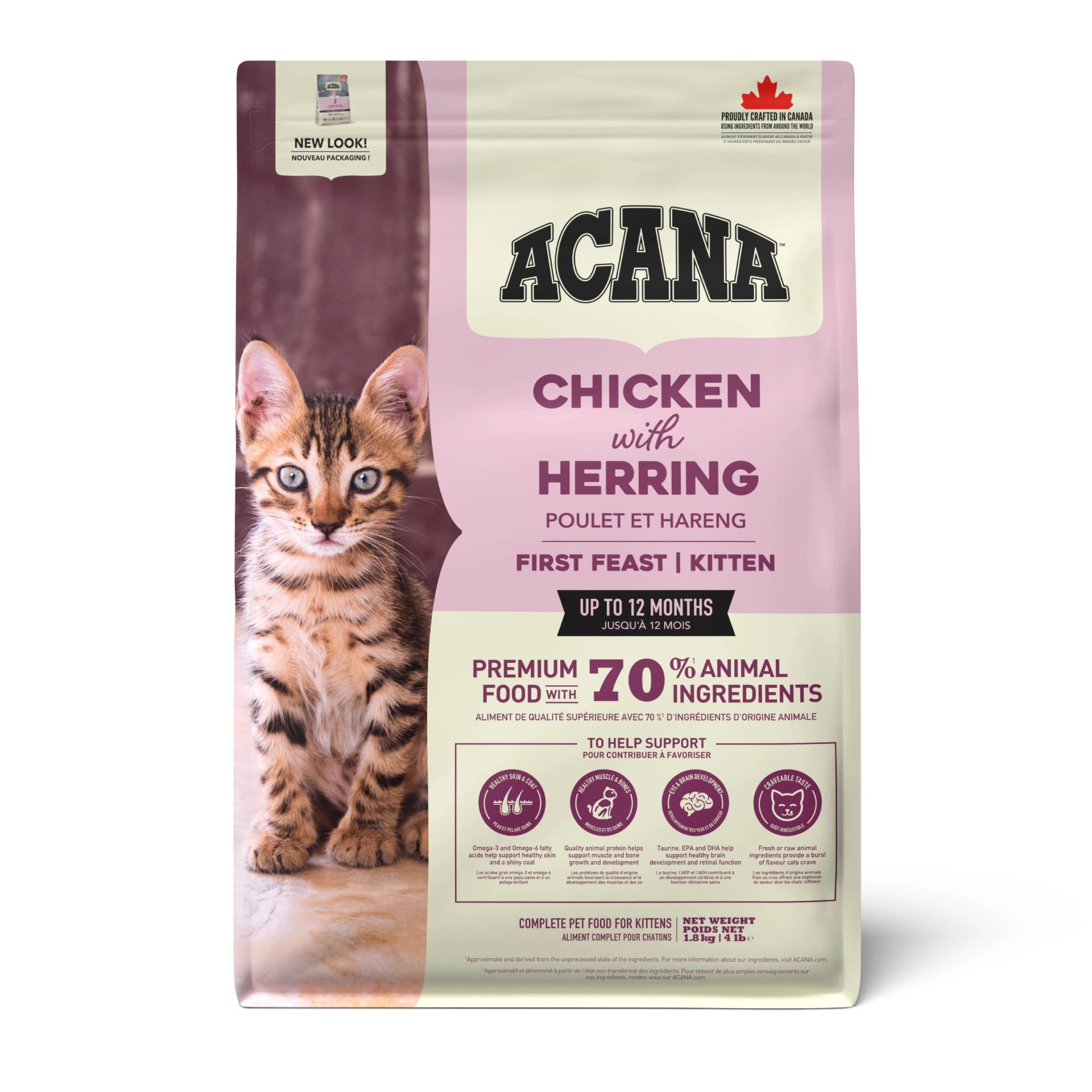 Acana First Feast Tavuk Etli ve Balıklı Yavru Kedi Maması (1,8 kg)