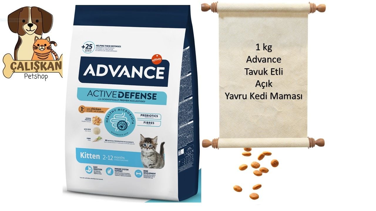 Advance Tavuk Etli Açık Yavru Kedi Maması 1 Kg