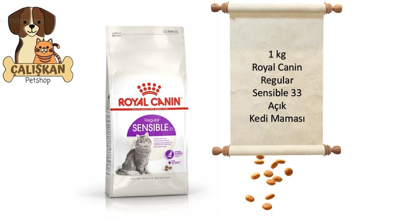 Royal Canin Regular Sensible 33 Hassas Sindirim Sistemi Açık Yetişkin Kedi Maması 1 Kg