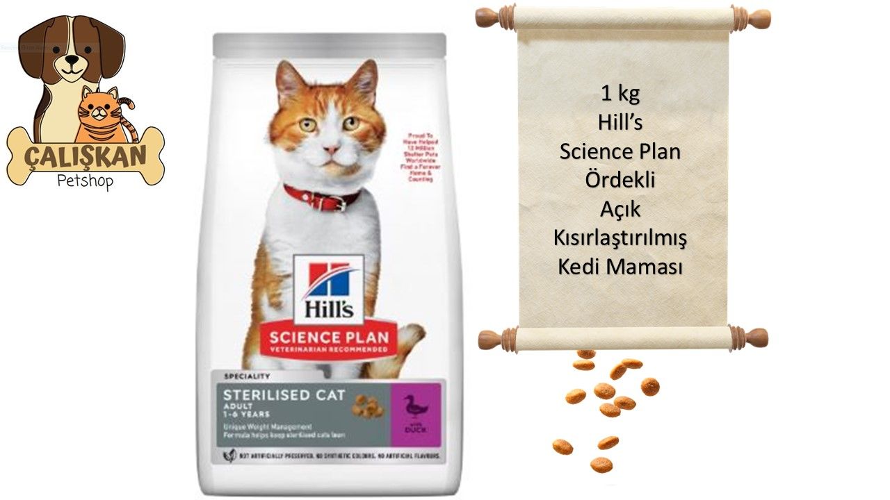 Hill's Science Plan Ördek Etli Açık Kısırlaştırılmış Kedi Maması 1 Kg
