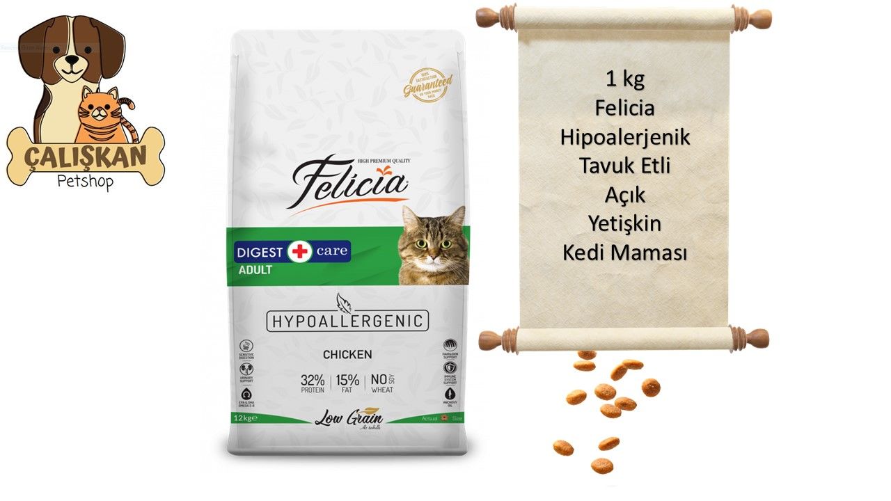 Felicia Tavuk Etli Açık Yetişkin Kedi Maması 1 Kg