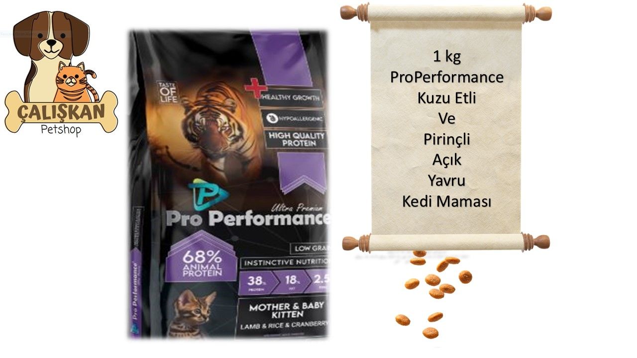 Pro Performance Kuzu Etli ve Pirinçli Açık Yavru Kedi Maması 1 Kg