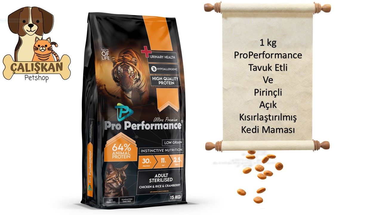 Pro Performance Tavuk Etli Açık Kısırlaştırılmış Kedi Maması 1 Kg