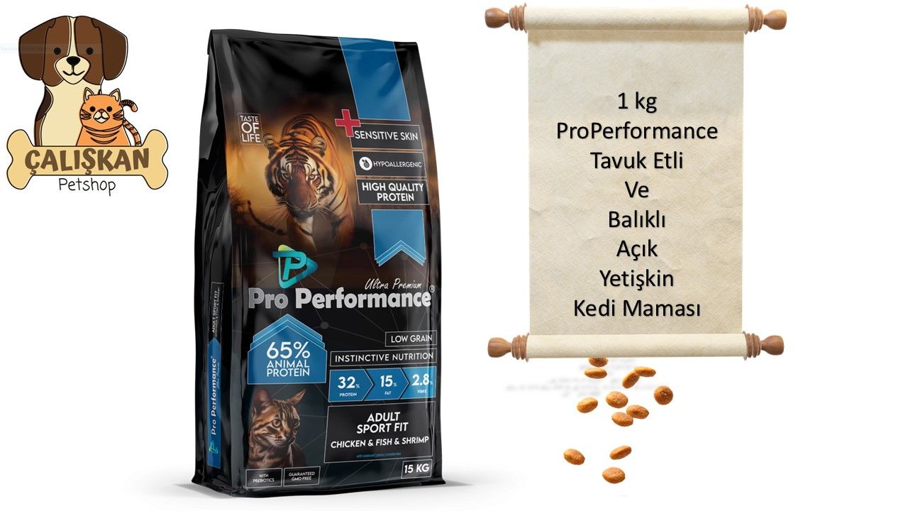 Pro Performance Tavuk Etli ve Balıklı Açık Yetişkin Kedi Maması 1 Kg