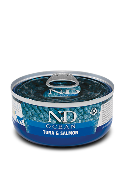 N&D Ocean Ton Balıklı ve Somonlu Kedi Konserve Maması (70 g)
