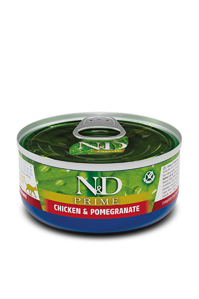 N&D Tahılsız Tavuk Etli ve Narlı Yetişkin Kedi Konserve Maması (70 g)
