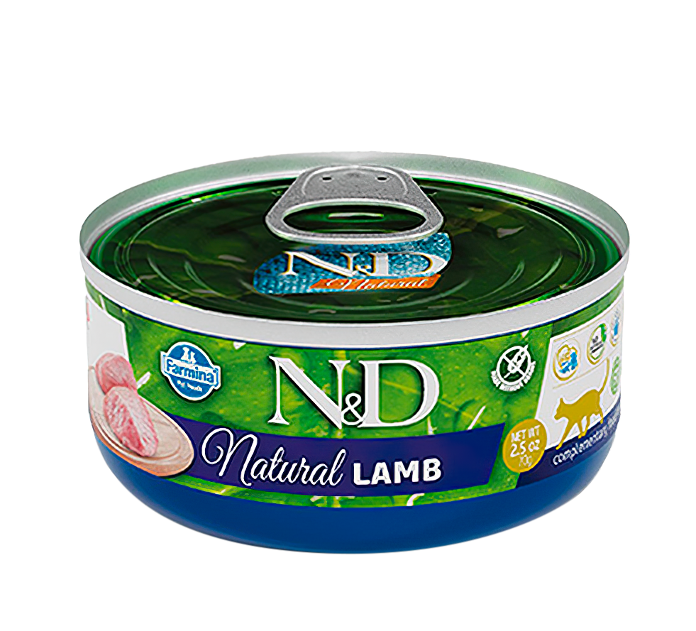 N&D Natural Kuzu Etli Yetişkin Kedi Konserve Maması (80 g)