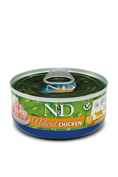 N&D Natural Tavuk Etli Yetişkin Kedi Konserve Maması (80 g)